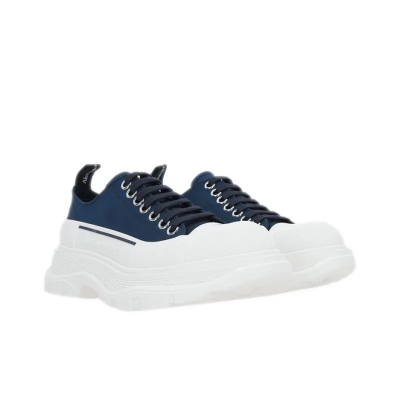 Alexander McQueen Tread Slick Lace Up Shoes 'Blue White' Women's-2