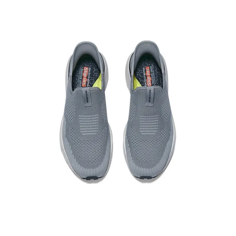Skechers Slip Ins Slip Resistant And Breathable Low Top Casual Shoes Men's Gray-2