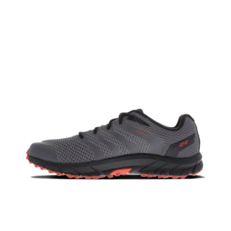 INOV-8 Cushioned Slip-Resistant Breathable Low-Top Running Shoes Men's Red Gray-0