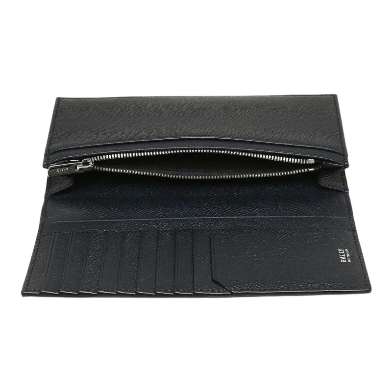 BALLY Cow Leather Wallet Clutch Wallet Men's Jadeite Blue-3