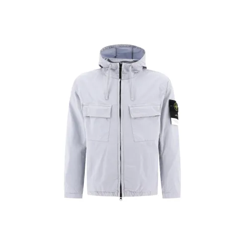 STONE ISLAND Jackets Men Ice Frost Blue