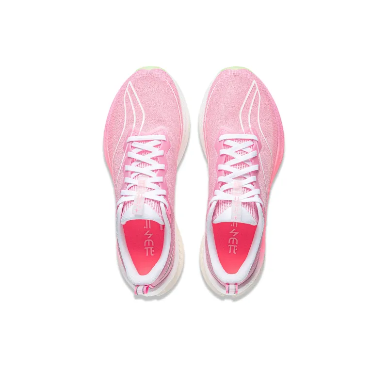LiNing Red Hare 7 Pro Cushioning, Slip Resistant, Rebound Low Top Sprint Running Shoes Women's Soft Cherry Blossom Pink-3