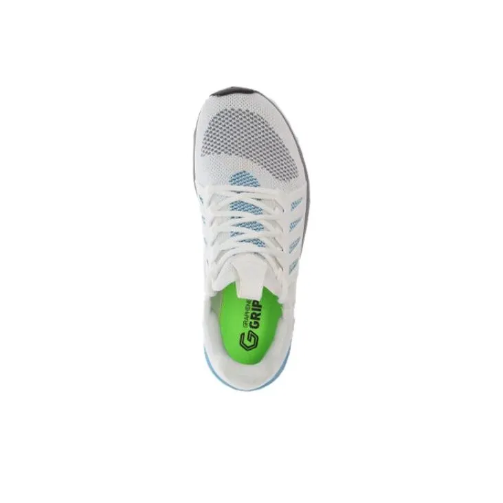 INOV-8 Cushioned Slip-Resistant Breathable Low-Top Running Shoes Men's White Gray Blue-2