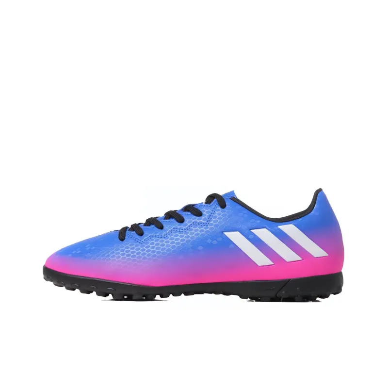Adidas TF Rubber Broken Studs Wear-Resistant Slip-Resistant Soccer Shoes Men's Blue Pink-0