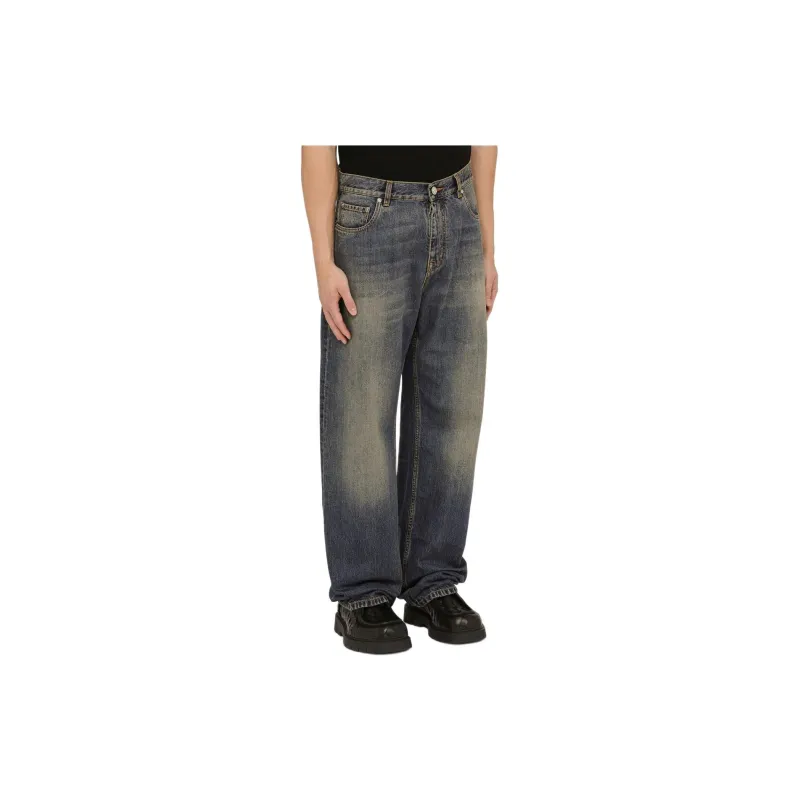 ETRO Logo Embroidered Mid Rise Wide Leg Jeans-2