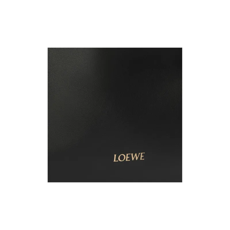 LOEWE Flamenco Napa Calf Leather One Shoulder Clutch Large Size Women's Black-3