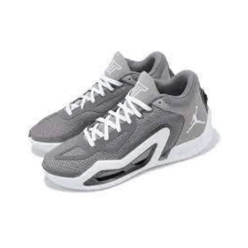 Jordan Tatum 1 'Cool Grey' Cushioning Mid-Top Basketball Shoes Men's Gray White-3