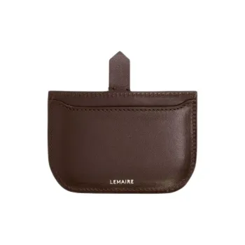 Lemaire Calfskin Card Holder Women's Dark Brown