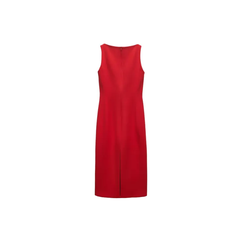 ZARA Sleeveless Dress Women's Bright Red-1