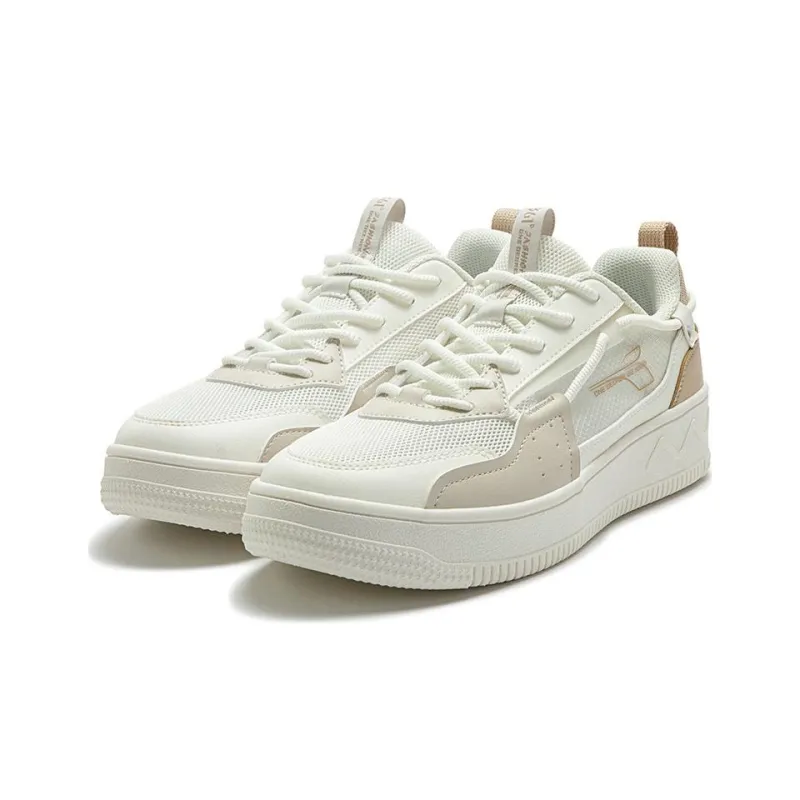 361° Thousand Thoughts 2 Slip-Resistant Cushioning Low-Top Skateboard Shoes Men's White Brown-1