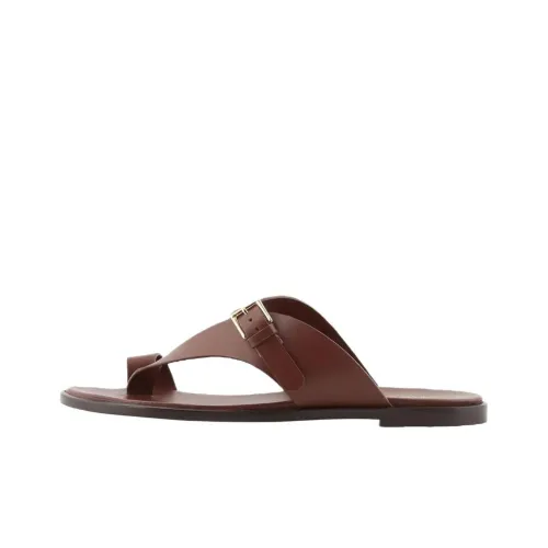 EMPORIO ARMANI Leather Thong Sandals