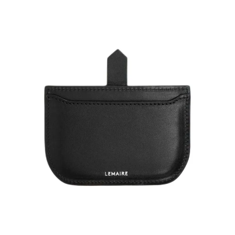 Lemaire Calfskin Card Holder Women's Black-0