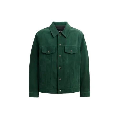 COACH Leather Jackets Men Green