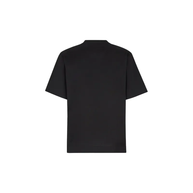 FENDI Logo Embroidered Crewneck T Shirt-1