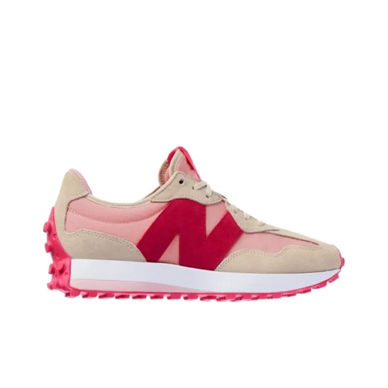 Figs x New Balance NB 327 Cushioning Anti Slip And Wear Resistant Low Top Running Shoes Women's Pink-1