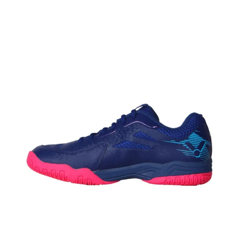 VICTOR Slip Resistant Breathable Low Top Badminton Shoes Unisex Blue Purple-1