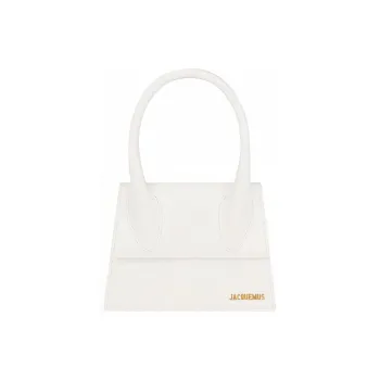 Jacquemus Le Chiquito Leather Shoulder Bag Crossbody Bag Handbag Large Size Women's White