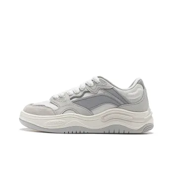 LiNing Future Flow Cushioning Support Wear Resistant Slip Resistant Low Top Skateboard Shoes Women's White Gray