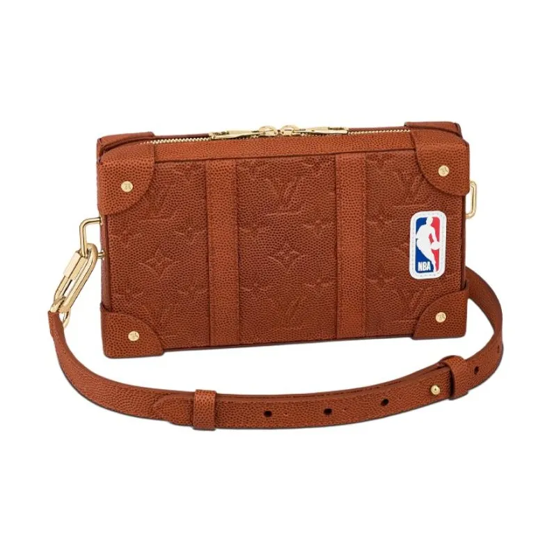 LOUIS VUITTON X Nba Soft Trunk Wallet Ball Grain Leather Brown-0