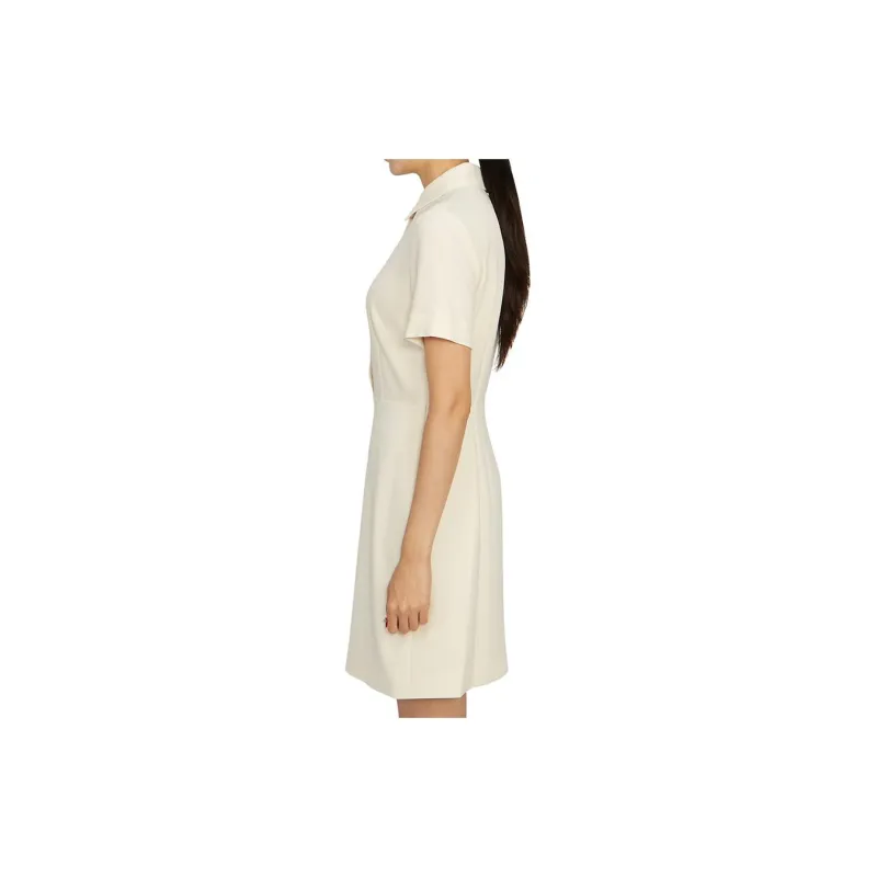 THEORY Short Sleeved Dress Women's Beige-3