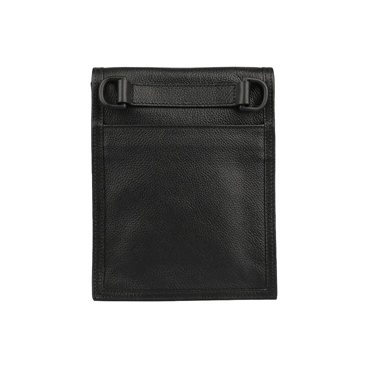 Balenciaga Cow Leather Cell Phone Pouch Crossbody Bags Unisex Black-4