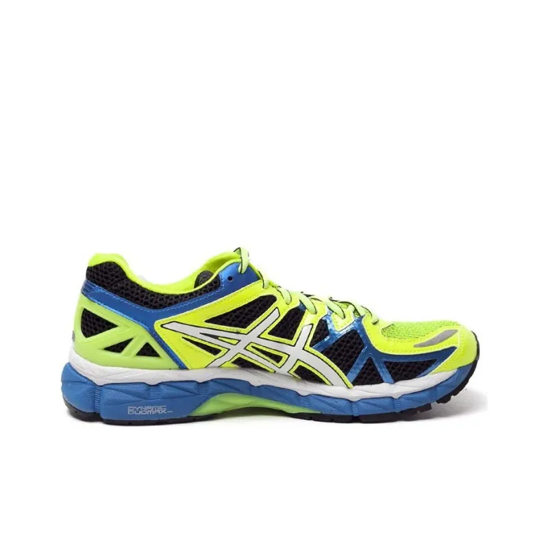 Asics Gel Kayano 21 Wear Resistant Low Top Running Shoes Men's Yellow Blue Patchwork-1