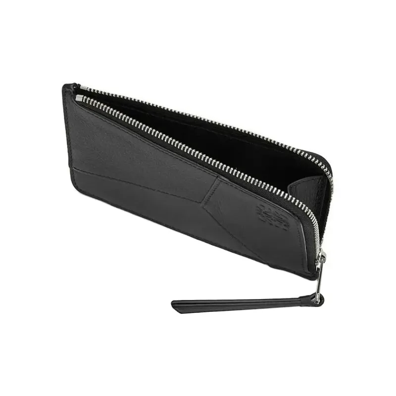 LOEWE Puzzle Cow Leather Card Holder Men's Black-2