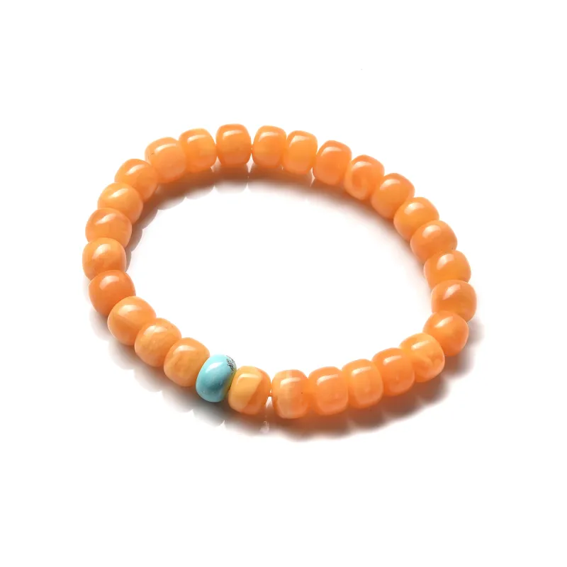 Abby's Wonderland Amber/Beeswax Fine Jade Bracelets Unisex-2