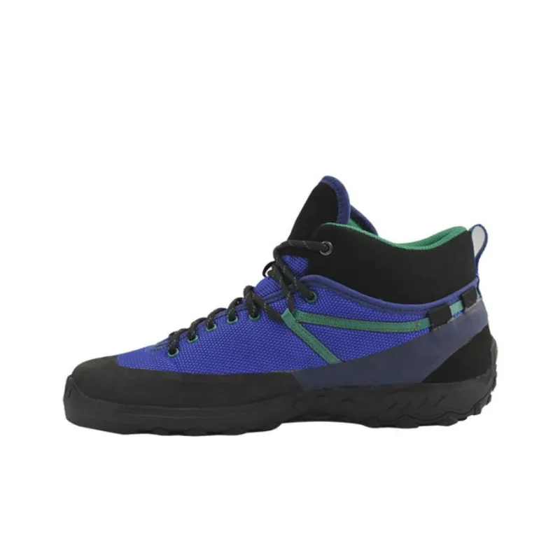 BUTORA Cushioned Slip-Resistant High-Top Trekking Shoes Unisex Blue Black-0