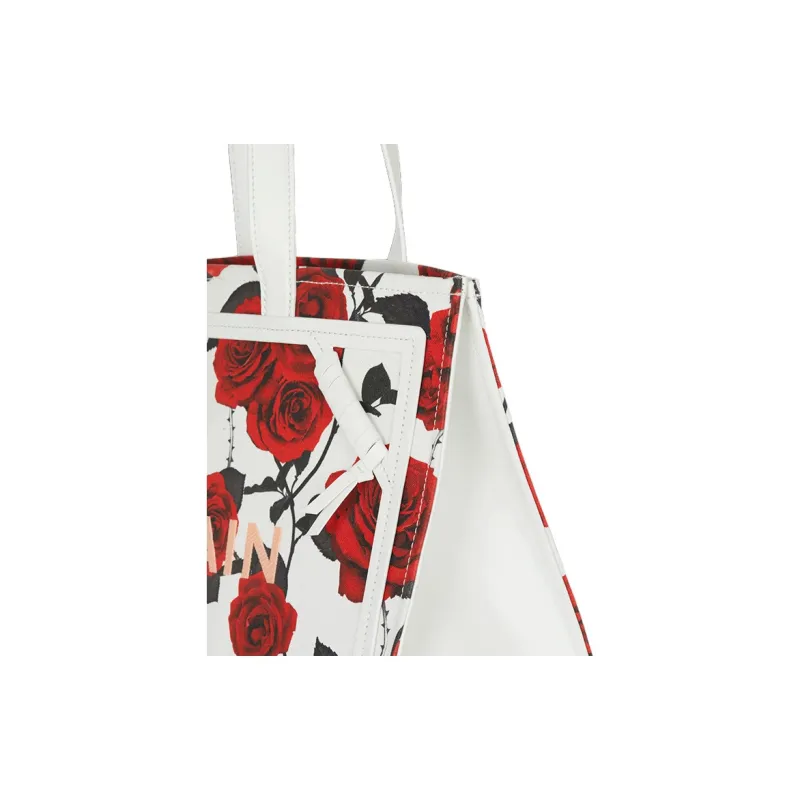 BALMAIN B-ARMY Canvas Canvas Bag Tote Bag Shopping Bag Shoulder Bag Handbag Medium Size Women's Red-3