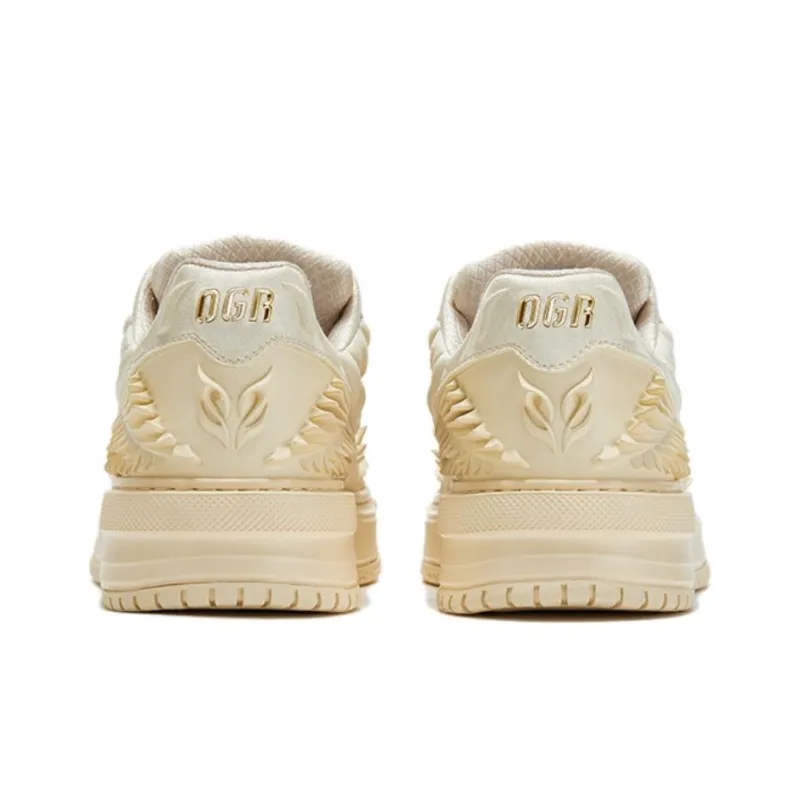 OGR Dragon Scales Model Low-Top Skateboard Shoes Unisex Jade Apricot Gold-4