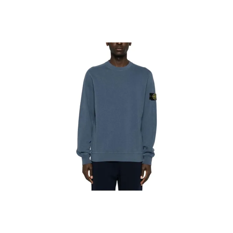 STONE ISLAND Logo Patch Crewneck Sweatshirt-1