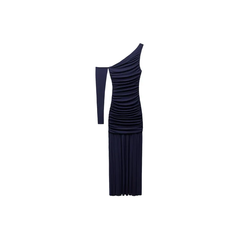ZARA Long-Sleeved Dresses Women's Night Blue-1