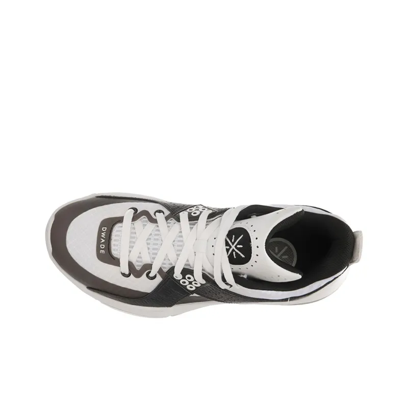 LiNing All City 5 Slip Resistant Mid Top Basketball Shoes Men's Black White-1