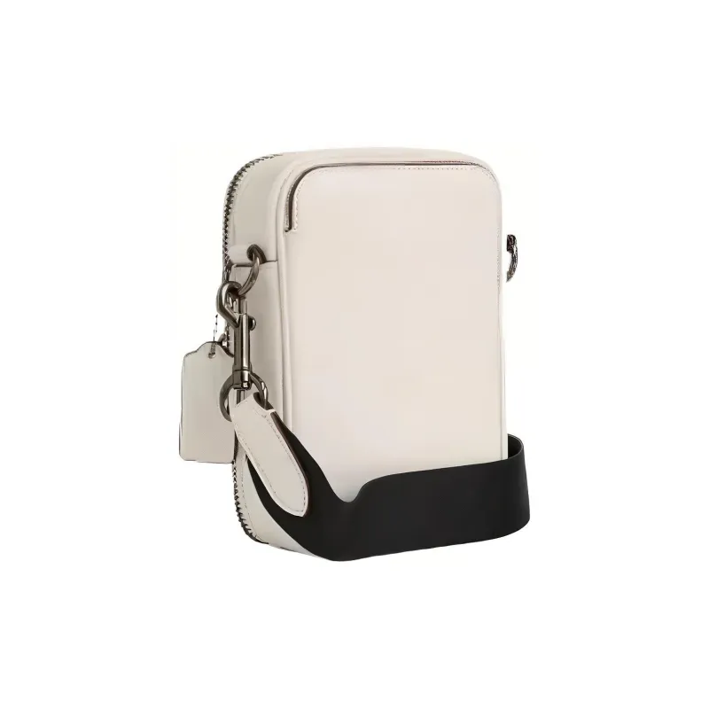 COACH X Disney Stanton Cow Leather Handbag, Shoulder Bag, Crossbody Bag Trumpets Men's White-1