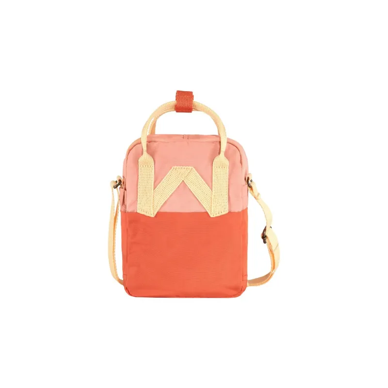 Fjallraven Recycled Polyester Mini Backpack Shoulder Bag, Crossbody Bag Mini Unisex Red Pink Multicolor-3