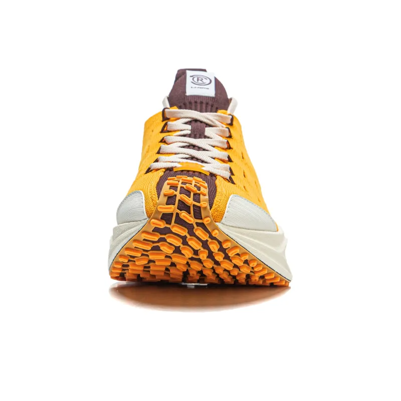 LiNing Cushioning Wear Resistant Low Top Running Shoes Unisex Orange Umber-4