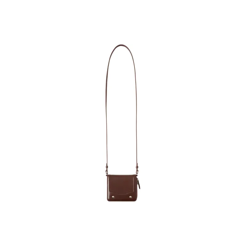 Lemaire Cow Leather Shoulder Bag Crossbody Bag Wallet Women's Chocolate-1