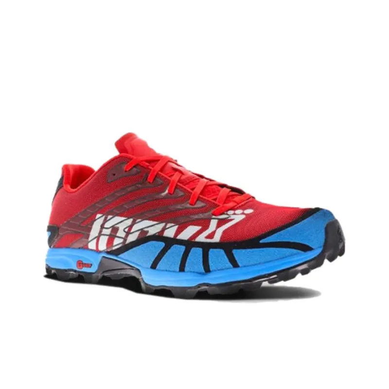 INOV-8 Cushioned Slip-Resistant Breathable Low-Top Running Shoes Men's Red Blue-2