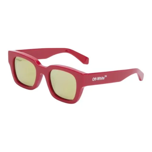 OFF-WHITE Acetate Square Sunglasses Unisex Red
