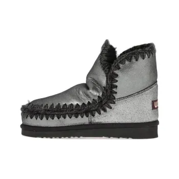 Mou Eskimo 18 Crochet-trim Metallic-leather Boots
