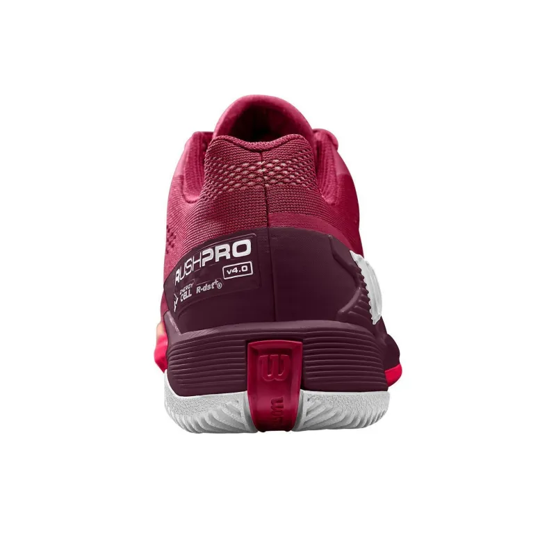 Wilson Rush Pro 4.0 Low Top Tennis Shoes Women's Red-3