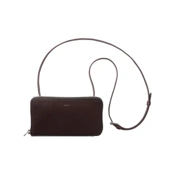 Lemaire Cow Leather Shoulder Bag Crossbody Bag Wallet Regular Women's Dark Brown
