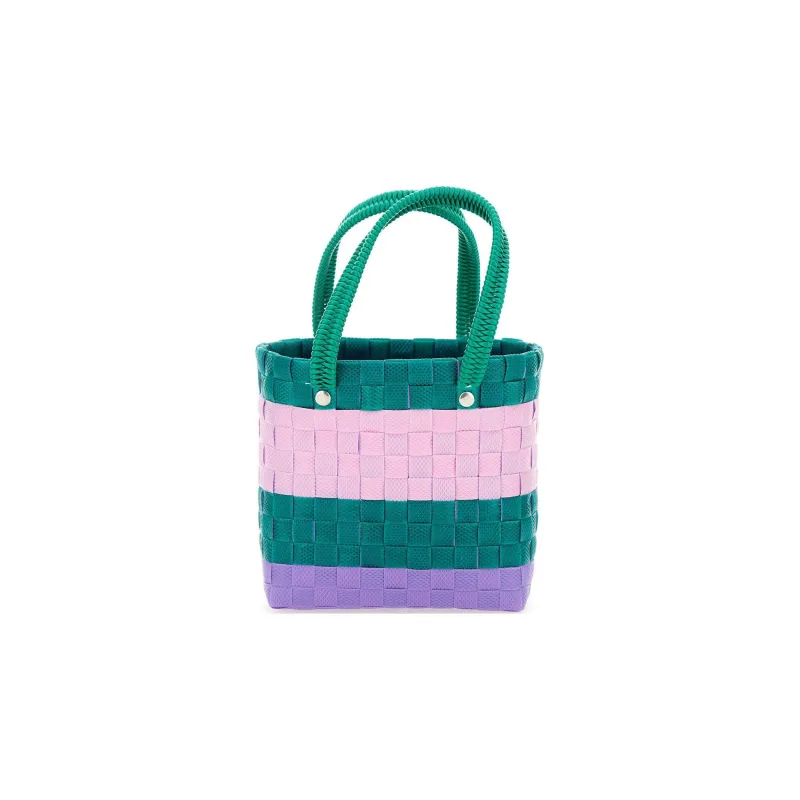 MARNI Polypropylene Tote Bag, Shopping Bag, Shoulder Bag, Handbag Kids' Green & Pink & Purple-3