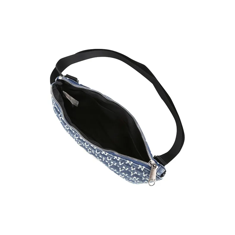 MLB Denim With Polyester Shoulder Bag, Crossbody Bag Regular Unisex Denim Blue-5