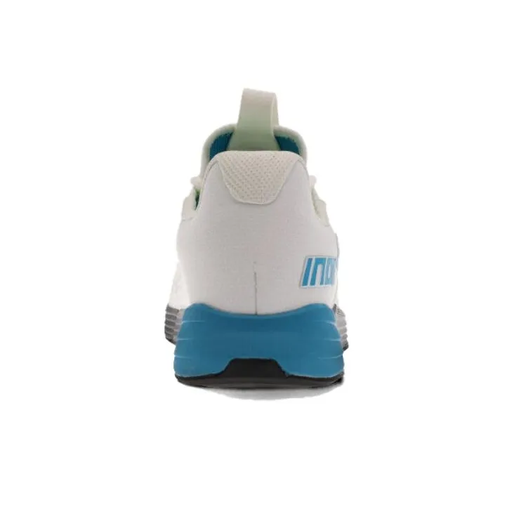 INOV-8 Cushioned Slip-Resistant Breathable Low-Top Running Shoes Men's White Gray Blue-3