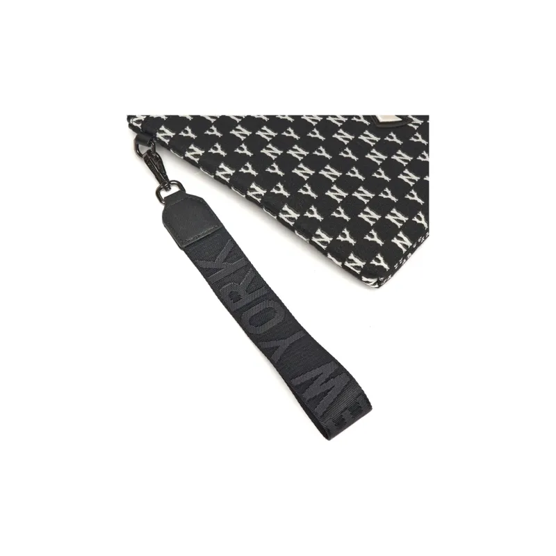 MLB Monogram Collection Polyester Camera Bag Clutch Regular Unisex Black-4