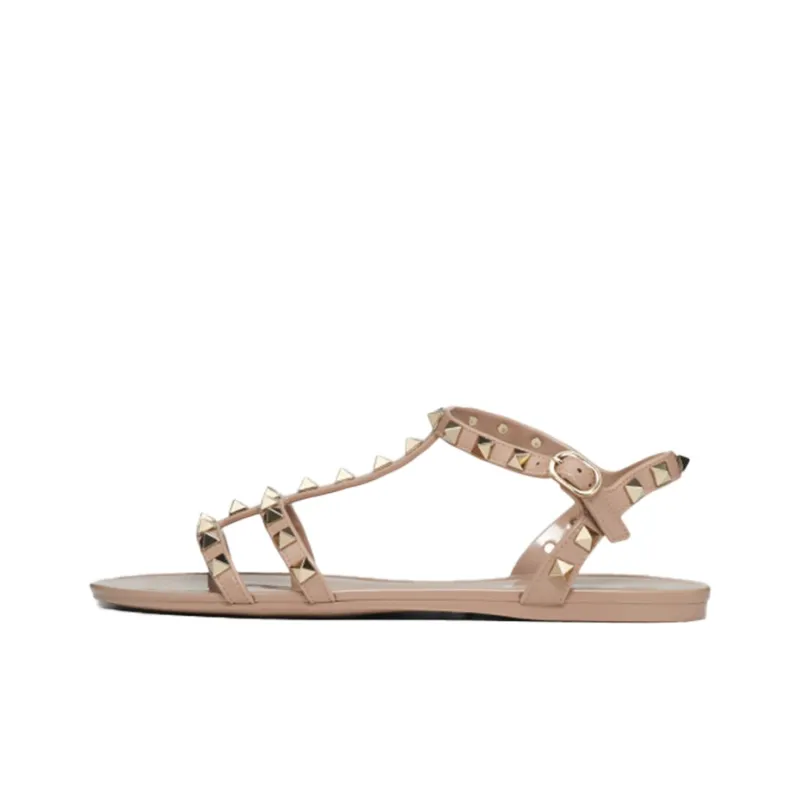 Valentino Rockstud One Strap Sandals Women's Pink-0