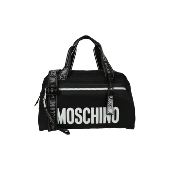 MOSCHINO Nylon Handbag Shoulder Bag Crossbody Bag Travel Bag Men's Black