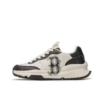 MLB Chunky Runner Anti Slip Wear Resistant Low Top Casual Running Shoes Unisex Black White